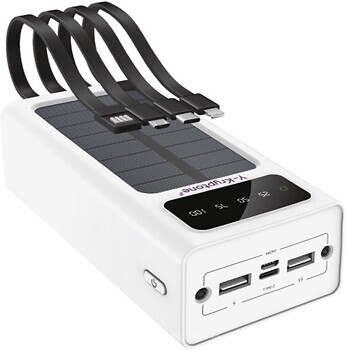 Фото Y-Kryptone S-03 Solar Charge LED Light 30000 mAh Cable In White (YK-S03SLC-WH)