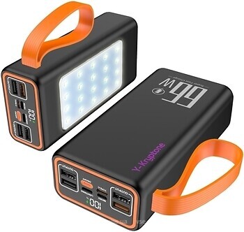 Фото Y-Kryptone GT-32 LED Light 30000 mAh QC3.0 22.5W 66W Super Fast Charge Black (YK-GT32L-B)