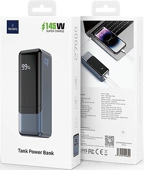 Фото WIWU 27000 mAh Large Capacity Tank Series 145W Laptop Gray (Wi-P010)