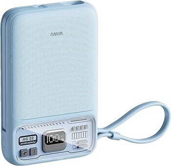 Фото WIWU The Best Portable Charger For 2024 22.5W Bluit With Cable 10000 mAh Blue (Wi-P016)