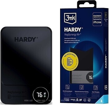 Фото 3mk Hardy MagSynergy Ni+ 5000 mAh 22.5W Black