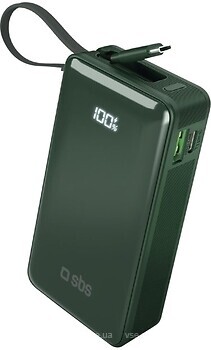 Фото SBS 10000 mAh PD 20W USB-C Green (TTBB10000LCDTCPD20G)
