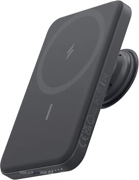 Фото Anker 622 Magnetic Wireless Portable Charger MagGo with PopSockets 5000 mAh Black (A1612011)