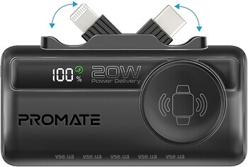 Фото Promate PowerUp-Trio 5000 mAh Black