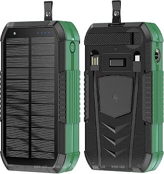 Фото Aura NRG-40SE Arm Solar 40000 mAh Wireless Dynamo Charging Green (PBANRG40SEG)