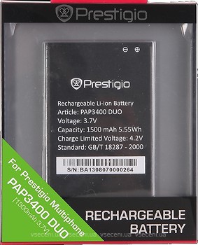 Фото Prestigio PAP3400 1500 mAh