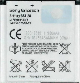 Фото Sony Ericsson BST-38 930 mAh