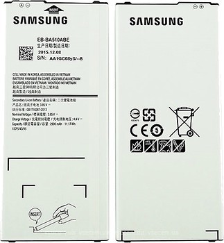 Фото Samsung EB-BA510ABE 2900 mAh