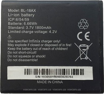 Фото Infinix BL-18AX 1800 mAh