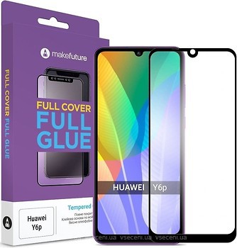 Фото MakeFuture Full Cover Full Glue Huawei Y6p Black (MGF-HUY6P)