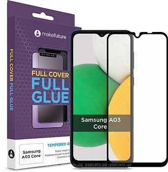 Фото MakeFuture Full Cover Full Glue Samsung Galaxy A03 Core A032 Black (MGF-SA03C)