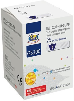 Фото Bionime Rightest GS 300 25 шт