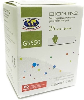 Фото Bionime Rightest GS 550 25 шт