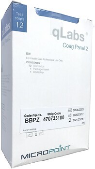 Фото Micropoint Biotechnologies qLabs PT/APTT Coag Panel 2 12 шт
