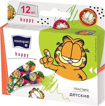 Фото Matopat Пластырь Happy 12 шт