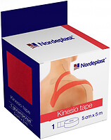 Фото Nordeplast кинезио тейп 5 см x 5 м красный