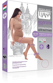Фото Tiana колготки для вагітних 70 Den, 13-15 мм рт. ст.