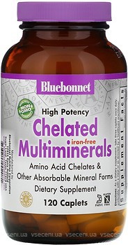 Фото Bluebonnet Nutrition Albion Chelated Multiminerals Iron-Free 120 капсул