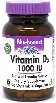Фото Bluebonnet Nutrition Vitamin D3 1000 IU 90 капсул