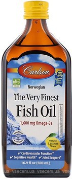 Фото Carlson Labs Norwegian The Very Finest Fish Oil зі смаком лимона 500 мл (CAR-01545)