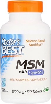 Фото Doctor's Best MSM with OptiMSM 1500 мг 120 таблеток (DRB00097)