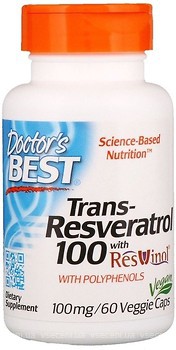 Фото Doctor's Best Trans-Resveratrol with Resvinol 100 мг 60 капсул (DRB00171)