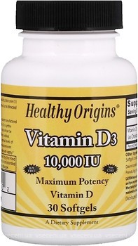 Фото Healthy Origins Vitamin D3 10 000 IU 30 капсул (HOG15350)