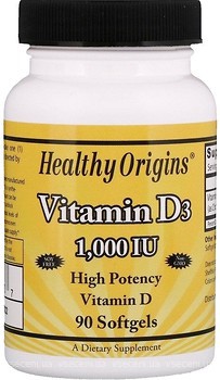Фото Healthy Origins Vitamin D3 High Potency 1000 IU 90 капсул (HOG15313)