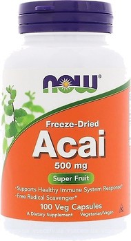 Фото Now Foods Acai 500 мг 100 капсул (03355)