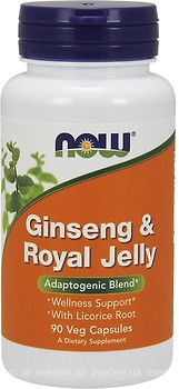 Фото Now Foods Ginseng & Royal Jelly 90 капсул (04007)