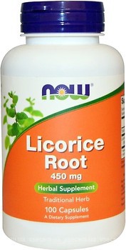 Фото Now Foods Licorice Root 450 мг 100 капсул (04718)