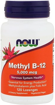 Фото Now Foods Methyl B-12 5000 мкг 120 таблеток (00493)
