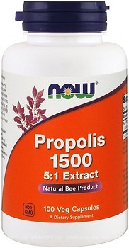 Фото Now Foods Propolis 1500 мг 100 капсул (02540)