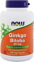 Фото Now Foods Ginkgo Biloba 60 мг 240 капсул (04684)