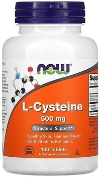 Фото Now Foods L-Cysteine 500 мг 100 таблеток (00077)
