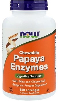 Фото Now Foods Papaya Enzymes 360 льодяників (02972)