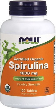 Фото Now Foods Spirulina 1000 мг 120 таблеток (02715)