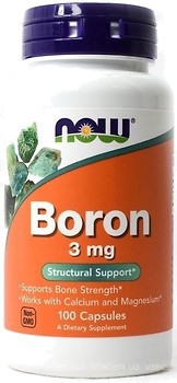 Фото Now Foods Boron 3 мг 100 капсул (01410)