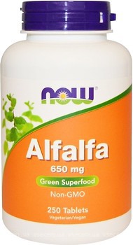 Фото Now Foods Alfalfa 650 мг 250 таблеток (02620)