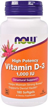 Фото Now Foods Vitamin D3 1000 IU 180 капсул (00365)