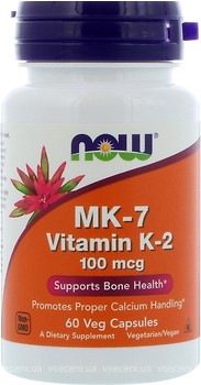 Фото Now Foods MK-7 Vitamin K2 60 капсул (00992)