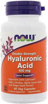 Фото Now Foods Hyaluronic Acid 100 мг 60 капсул (03155)