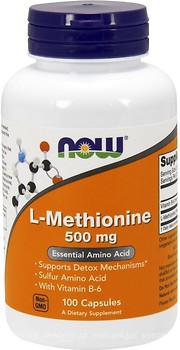 Фото Now Foods L-Methionine 500 мг 100 капсул (00117)