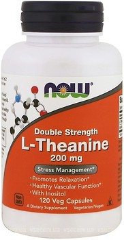 Фото Now Foods L-Theanine Подвійна сила 200 мг 60 капсул (00147)