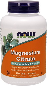 Фото Now Foods Magnesium Citrate 120 капсул (01294)