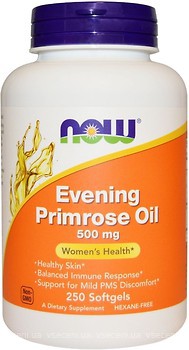 Фото Now Foods Evening Primrose Oil 500 мг 250 капсул (01752)