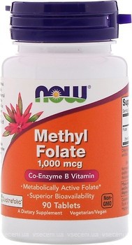 Фото Now Foods Methyl Folate 1000 мкг 90 таблеток (00491)