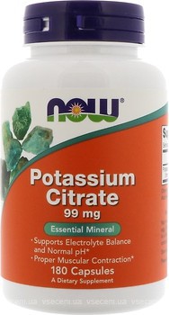 Фото Now Foods Potassium Citrate 99 мг 180 капсул (01448)