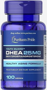 Фото Puritan's Pride DHEA 25 мг 100 таблеток
