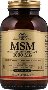 Фото Solgar MSM 1000 мг 120 таблеток (SOL01734)